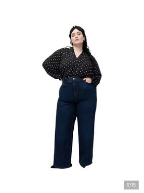 Torrid Bombshell Wide Leg Women's Blue Stretch Jeans